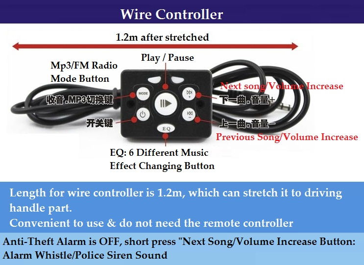 Multi-functions Anti-Theft Waterproof Motorcycle Alarm with Voice