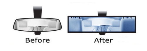 Universal Car Interior Blue Rear Mirror
