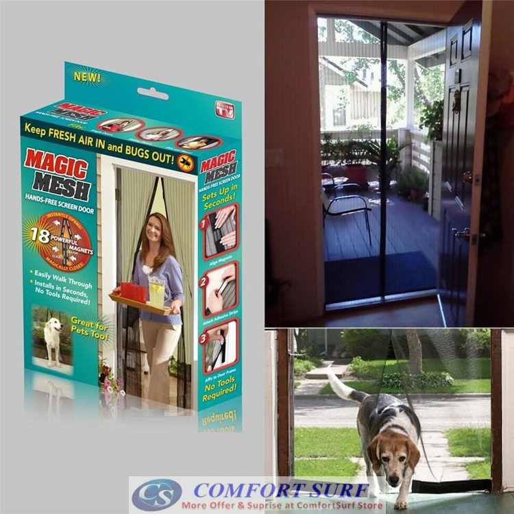 MAGIC MESH Curtains Hands-FREE Screen Door