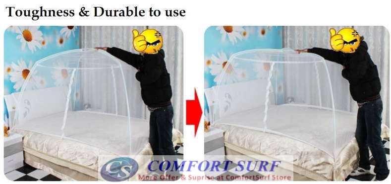 Foldable Self-Standing Mosquito Dome Net Double Door with Carrying Bag Foldable Self-Standing Mosquito Dome Net Double Door with Carrying Bag