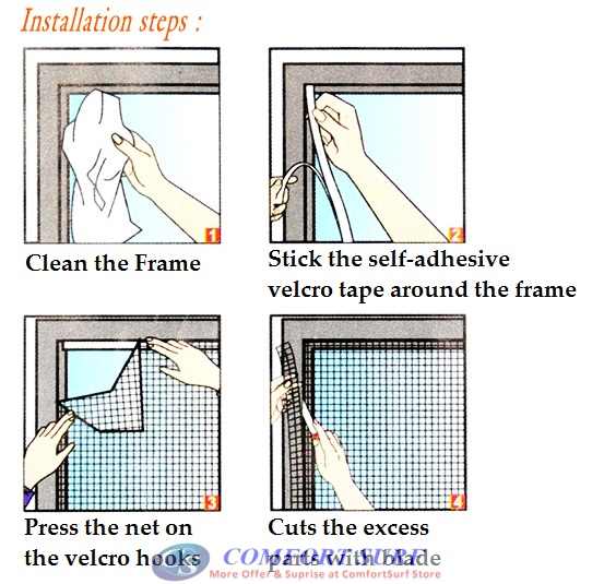 DIY Simple Set Up Anti Mosquito Insects Net for Home Office Window