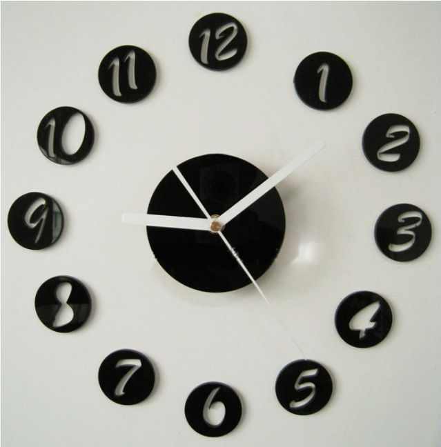 DIY Wall Acrylic Clock - Number Design
