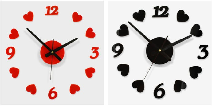 Interior Decoration Frameless DIY Wall Acrylic Clock