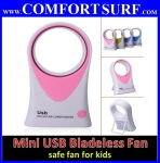 Mini USB / battery Bladeless Fan - Safety fan for kids