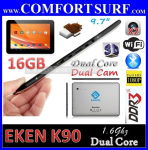 9.7" EKEN K90 Dual Core 1.6GHz RK3066 Android 4.1.1 Tablet PC