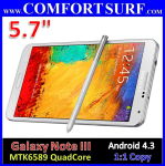5.7" Samsung Galaxy NOTE III N9000 1:1 Clone Android 4.3 GPS Smartphone