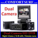 Dual Camera HD Car DVR CCTV 2.0" LCD HD Camcorder + 8 IR LED Night Vision