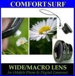 Wide/(0.67x)Macro Lens-Magnet Mount Conversion Lens for Mobile Phone & Digital Cameras