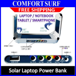 5V~24V Solar Laptop Power Bank 12000mAh for Notebook / Smartphone /  Tablet PC