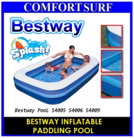 BESTWAY INFLATABLE PADDLING POOL 54006 Family Size 262x175x51cm