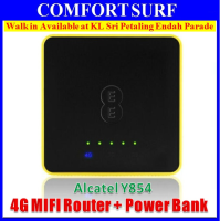 Alcatel Y854 LTE 4G 150Mbps MiFi 5150mAH 20 Hours Straight 500hrs Standby + Power Bank 15 Devices Connect