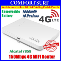 Alcatel Y858 Full Band LTE 4G 150Mbps MiFi 1800mAH 6 Hours 15 Devices Auto APN