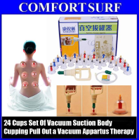 KangZhuCi 24 Cups PullOut Vacuum Apparatus Body Suction Relax Cupping Therapy