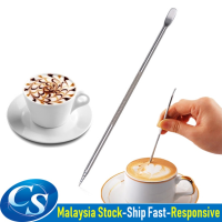 Stainless Steel Coffee Latte Art Pen Espresso Barista Cappuccino Latte Espresso Coffee Drawing Art Pen Tools