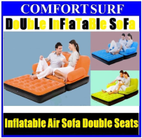 Original BestWay Inflatable Air Sofa Double Seats + Foot Rest + Pumper