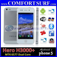 Hero H3000+ MTK6577 Dual SIM GPS Iphone 5 Alike Smart Phone