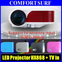 HX868-TV LED projector Upto 100" 500 Lumens with TV Tuner