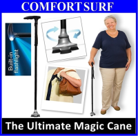 Foldable Ultimate Magic Cane Adjustable Heights + LED + Wide Base