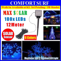 Solar LED String 12m 100 LEDs Festival Christmas Raya Party Garden Fairy Lights SL012