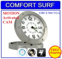Motion Activated Spy Table Clock Pinhole Camera DVR520