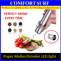 Stainless Steel Battery Operated Pepper Muller Grinder Adjustable Grain