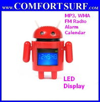 PORTABLE MINI GOOGLE ANDROID FIGURE MP3 MUSIC FM SPEAKER