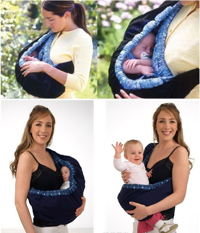 Baby Toddler Newborn Cradle Pouch Ring Sling Carrier Stretch Wrap Front Feeding Bag