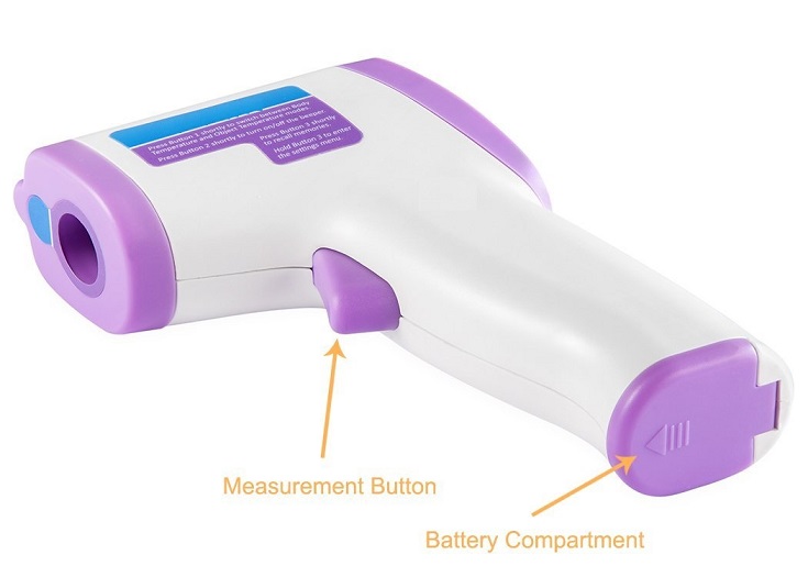 Multifunction Non Contact Infrared Body Forehead Baby Adult Digital Thermometer + Free Battery