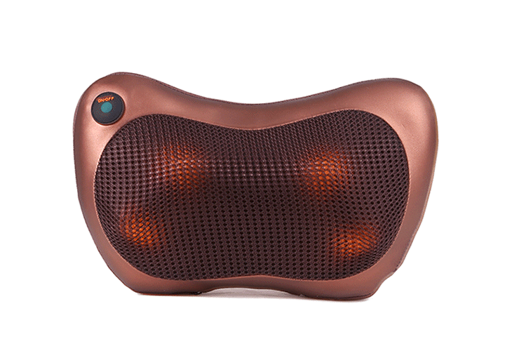 Multifunction Dual Use Electric Massage Pillow Shiatsu Infrared Heated 2 in 1 Cushion Home Car Office Massager