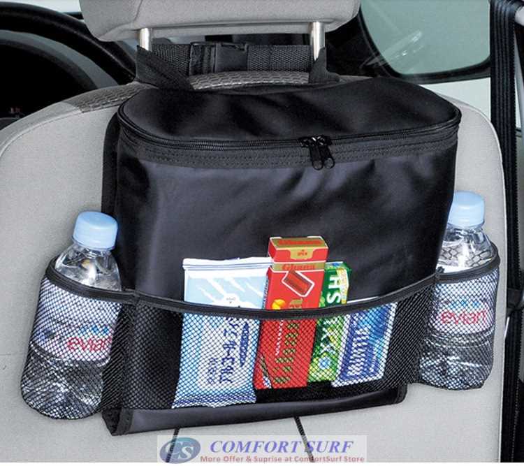 Car Back Seat Multipurpose Cool & Hot Insulation Storage Bag with Multi Holder Organizer + Tissue Holder