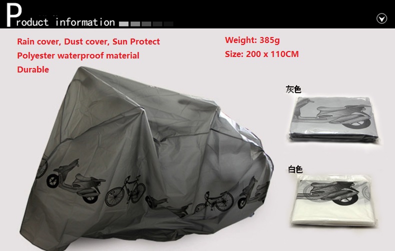Motorcycle Motorbike Cycling Scooter Garage Waterproof Rain Dust Sunlight M & L Size Cover