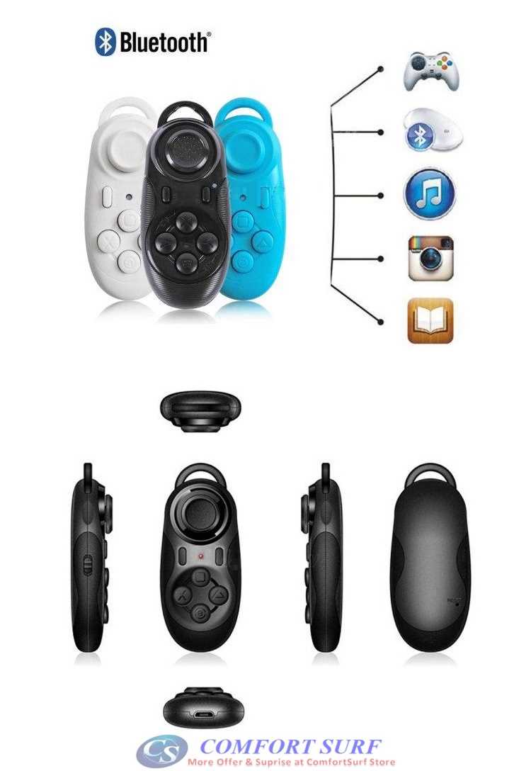 Mini Portable Wireless Bluetooth Gamepad Selfie Remote Mouse Controller Shutter For iPhone Android 3D VR Glasses