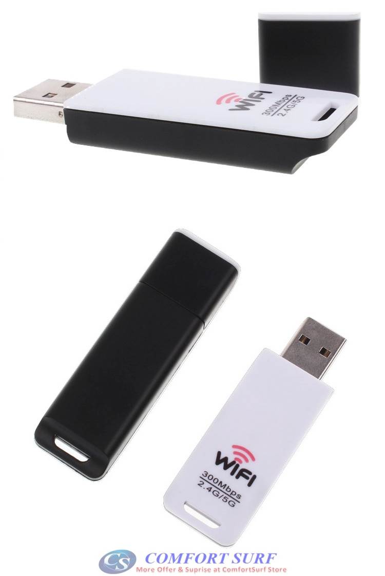 300Mbps Dual Band 2.4GHz / 5GHz With MIMO Tech 2T2R Mode Mini Wireless N USB Wifi Adapter Ralink RT5572N