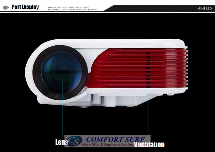 HX868-TV High Resolution TV LED projector Upto 100" 500 Lumens with Full Dual HDMI, USB, AV, Audio, SD Card Port..