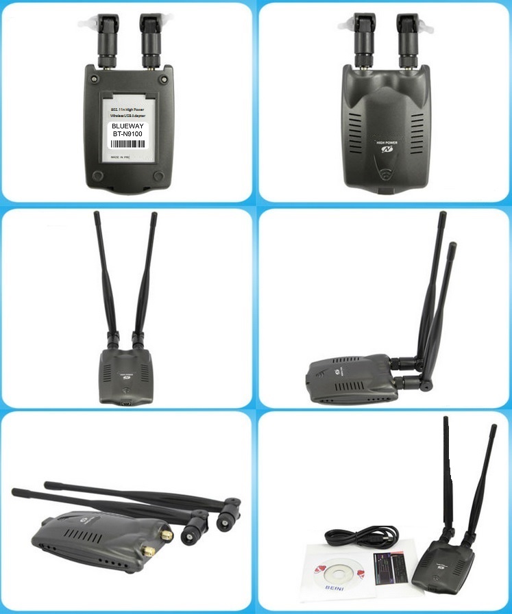Blueway N9100 150Mbps 11N Wireless USB WIFI Adaptor Long Range vs SIGNALKING