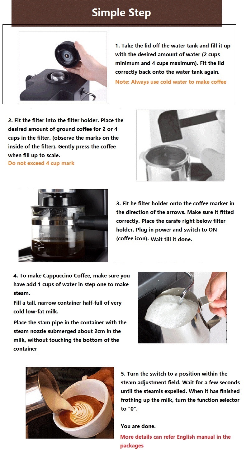 undefinedFagor CR-1000 Semi-automatic Steam Pump-Driven Espresso Italian Coffee Maker Machine