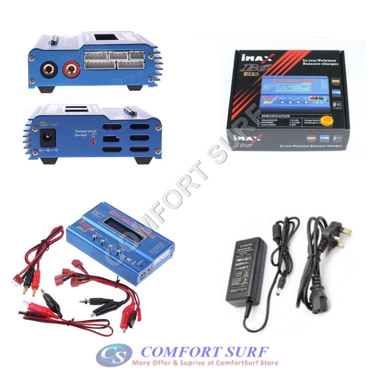 IMAX B6 80W Fast Balance Charger Discharger 1-6 Cells with AC Adaptor For RC Fewer