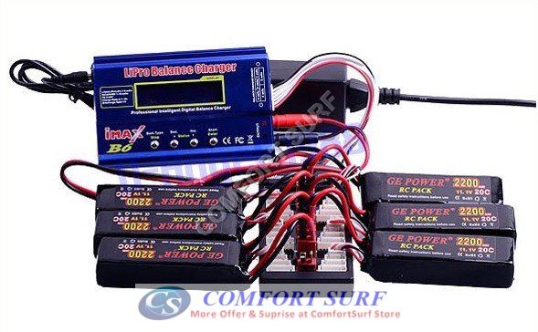 2S-6S Lipo Parallel Charging Adaptor Board Balance / Charger Plate - Imax B6 B6AC B8