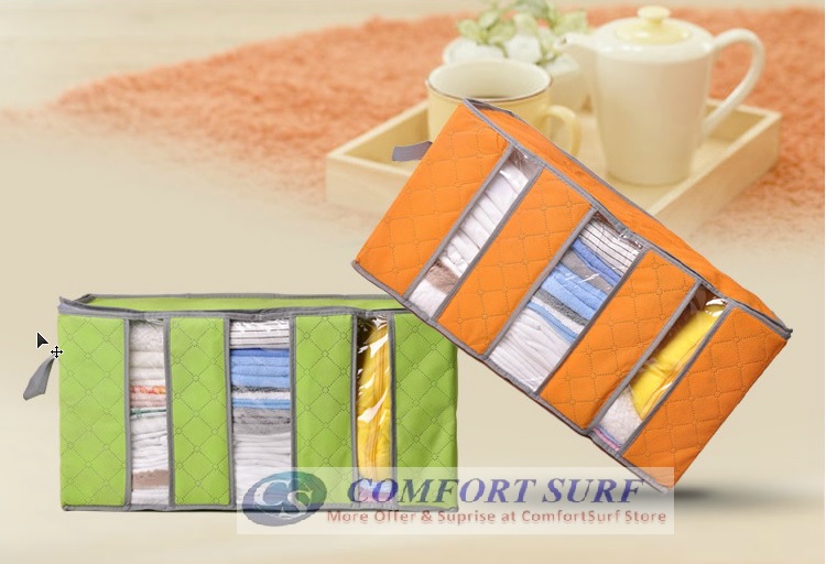 65L Color Bamboo Charcoal Non Woven Clothing Storage