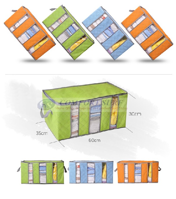 65L Color Bamboo Charcoal Non Woven Clothing Storage