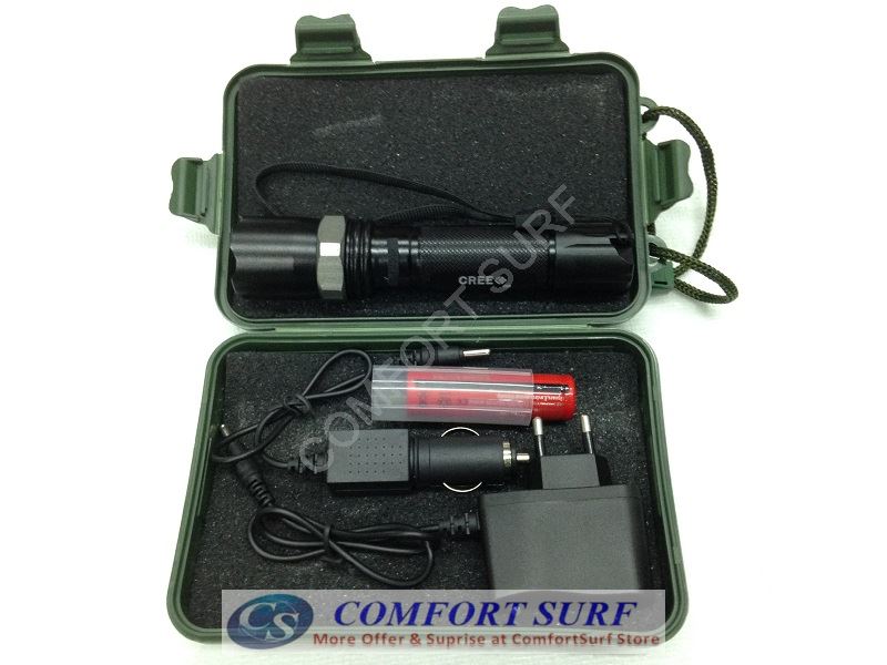 Ultrafire Strong CREE Q5 LED Zoomable Torchlight Flashligh with 5 Adjustable Mode, Direct Charging (FREE Car Charger)