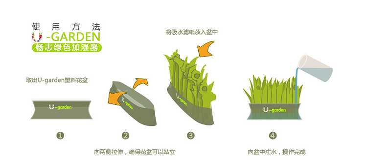 Creative Non-electric Eco-friendly GREEN Natural Evaporating Transforming Humidifier