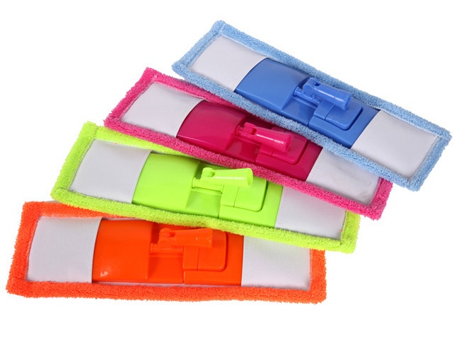 Microfiber Flat Mop With Adjustable Length 70~125CM + 360° Rotatable Mop With Big Mop Cloth