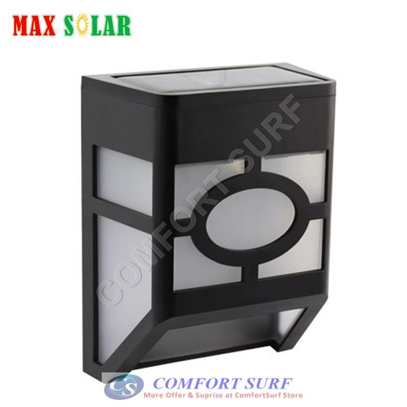 Auto ON Solar Powered Light 2 LED Outdoor Wall Street Oriental Lamp Bulb Light