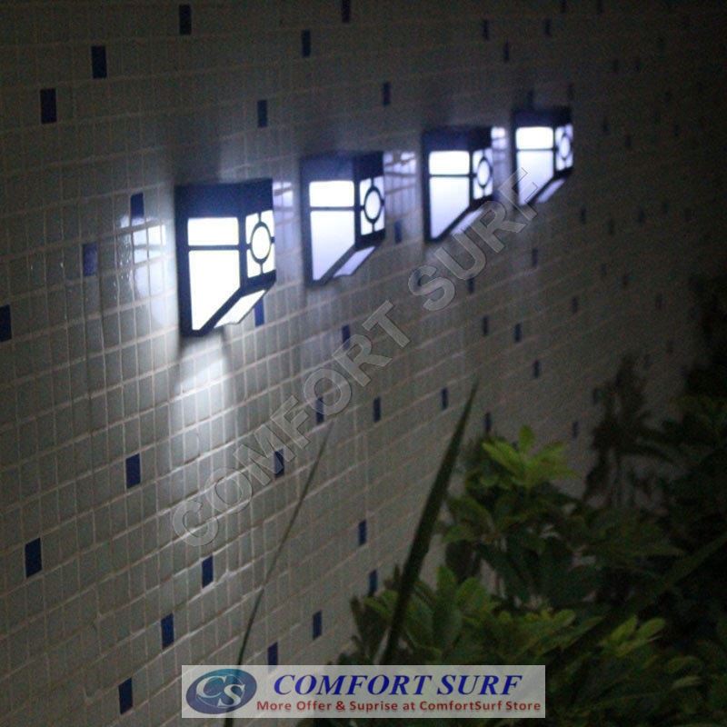 Auto ON Solar Powered Light 2 LED Outdoor Wall Street Oriental Lamp Bulb Light