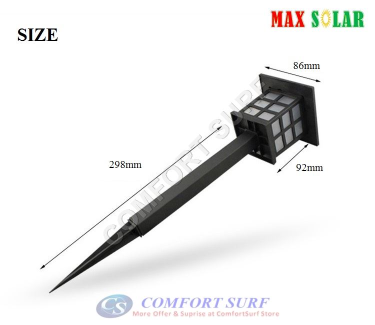 2 Pcs Solar Powered LED Yard Lawn Light Party Path Outdoor Spotlight Garden Lamp