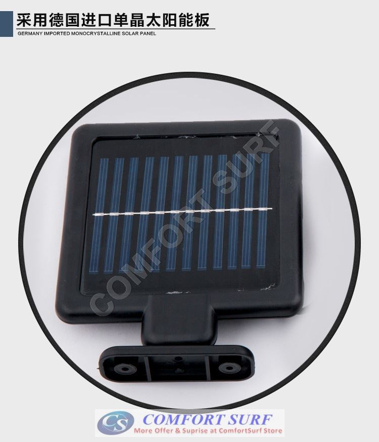 MAX Solar Power Super Bright 60 LEDs Security Motion Sensor Light 3 Modes Adjustable (SENS/TIME/LUX)