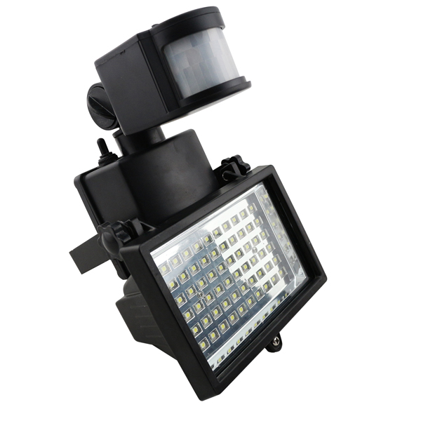 MAX Solar Power Super Bright 60 LEDs Security Motion Sensor Light 3 Modes Adjustable (SENS/TIME/LUX)