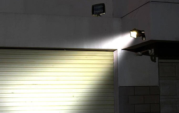 MAX Solar Power Super Bright 60 LEDs Security Motion Sensor Light 3 Modes Adjustable (SENS/TIME/LUX)