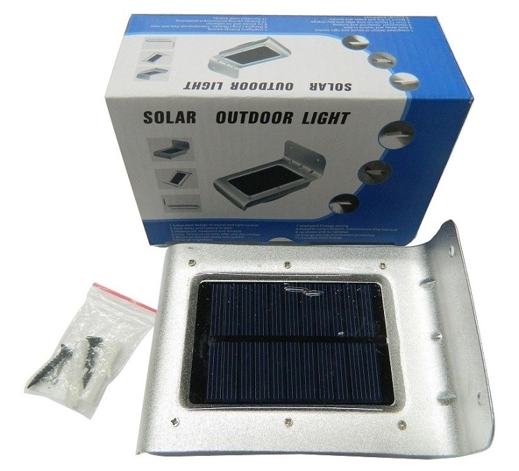 Solar Infrared Motion Sensor 16 LED Security Light Wall Mount Lamp (Dim/Dark/Light)